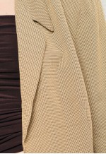 Vintage 80s Oversized Blazer Jacket in Beige Checked