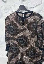 Vintage 70s Maxi Printed Dress - M - L