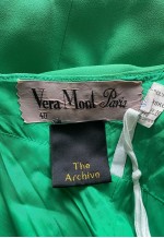 Vera Mont Of Paris Crepe Green Black Halter Neck Maxi Dress