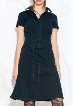 Vintage Y2K Tripp NYC Lace Up Dress in Black