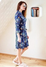 Bright blue floral dress