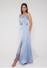 Aria One Shoulder Maxi Dress - Ice Blue