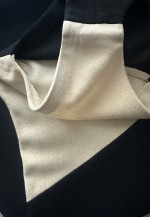 60's Vintage Cream Black Shift Mod Space Age Mini Dress