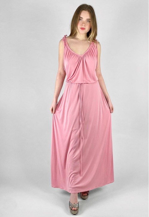 70's Furstenberg Grecian Vintage Pink Slip Maxi Ladies Dress