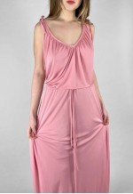 70's Furstenberg Grecian Vintage Pink Slip Maxi Ladies Dress