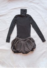 vintage Turtleneck Dress Bubble Skirt