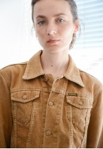 Vintage Brown Industry Trucker Corduroy Jacket