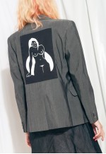 Reworked Vintage Blazer 80s Feminist Graphic Patch Jacket