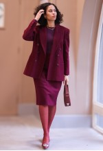 Wool skirt suit