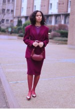 Wool skirt suit