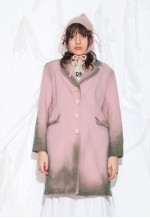 Reworked Vintage 90s Wool Coat in Green and Pink