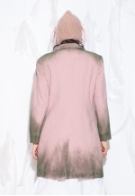 Reworked Vintage 90s Wool Coat in Green and Pink