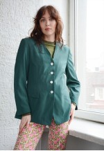 Vintage Green Wool Blazer