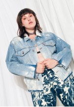 Reworked Denim Jacket 80s Vintage Weird Trip Coat