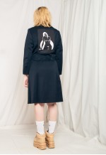 Reworked Trench Coat 70s Vintage Feminist Patch Jacket