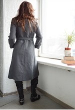 Vintage Grey Wool Belted Coat