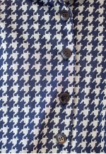 Blue and white dogtooth jacket