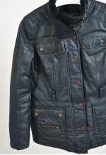Vintage 00s lined waterproof racer jacket in black