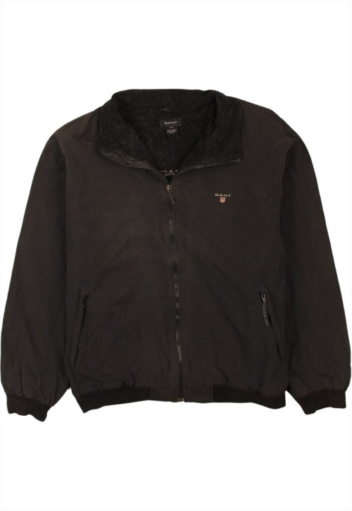 Vintage 90's GANT Windbreaker Lightweight Full Zip Up Black