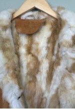 Vintage Y2K Shearling Longline Jacket Beige Fur Lined
