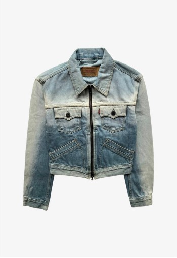 Vintage Y2K Women's Strauss Faded Denim Jacket