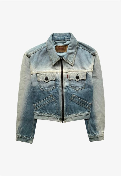 Vintage Y2K Women's Strauss Faded Denim Jacket